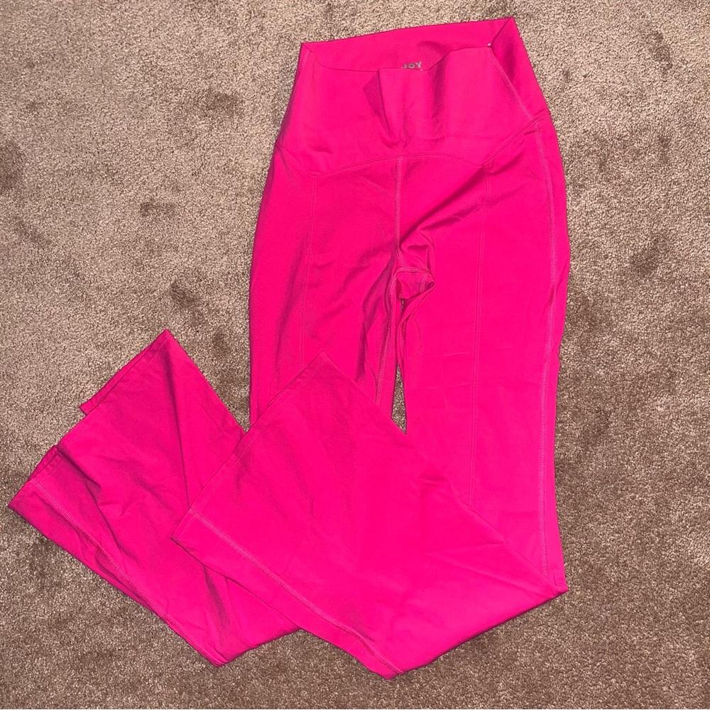 JoyLab Women's Split Flare Leggings - Pink Size Small